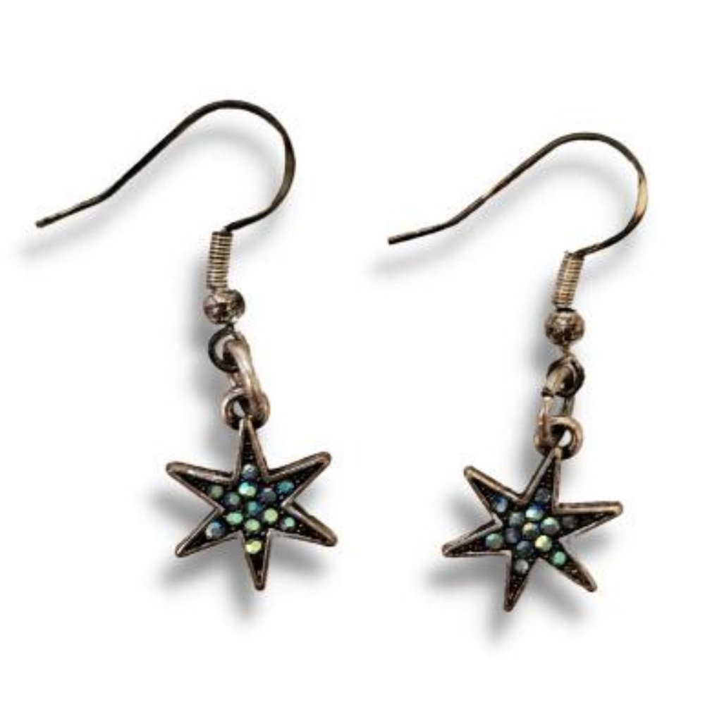 Star Blue Crystals Earrings